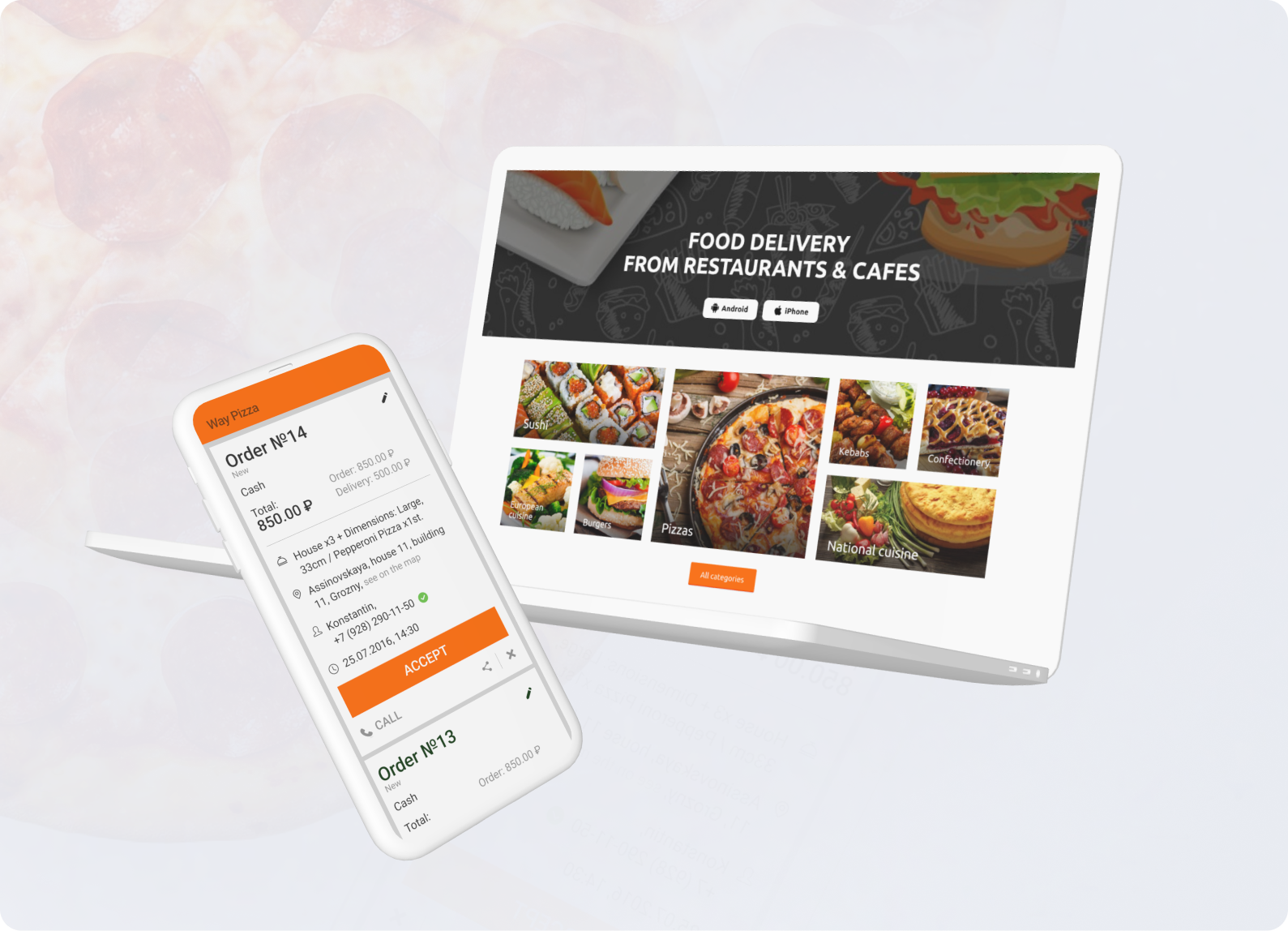 Tiktak. Служба доставки еды и бронирования